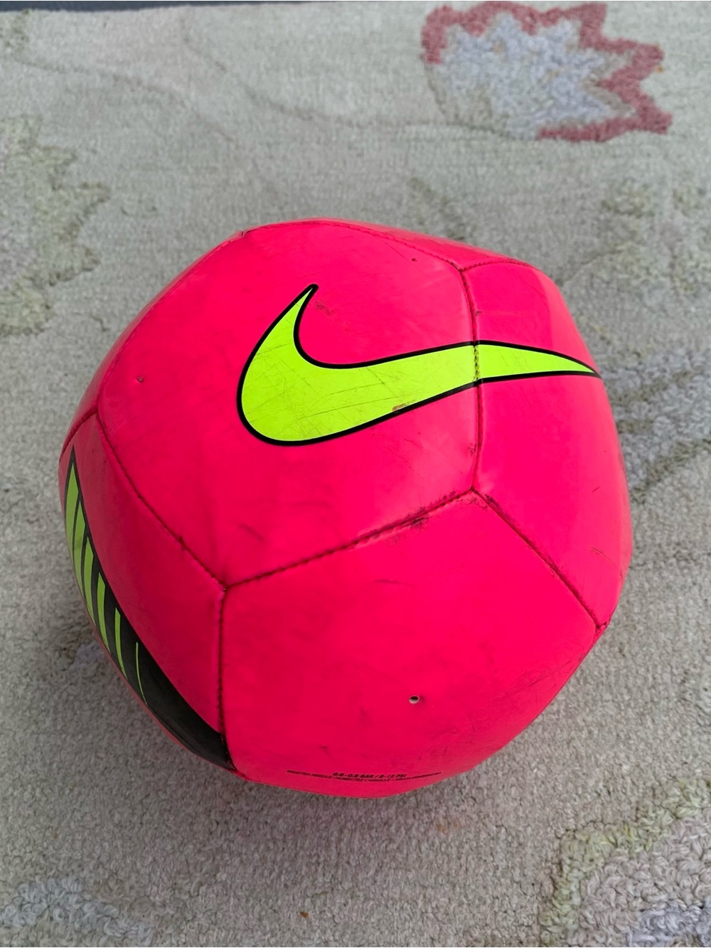 Nike Pitch Training Soccer Ball Size 4 Hyper Pink/Black/Volt Used